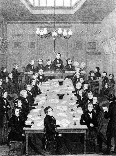 Meeting of the National Convention, 1842 by English School